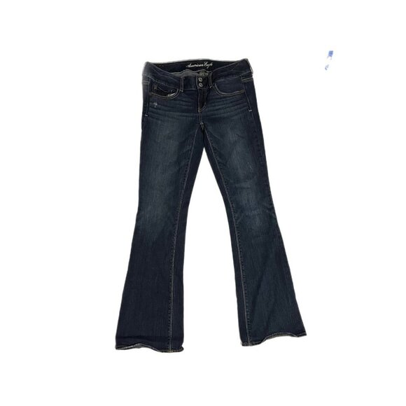WOMEN'S SIZE 4 ARTIST AMERICAN EAGLE BOOT CUT JEANS Y2K - Picture 1 of 6